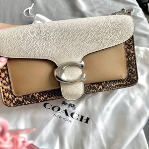 Coach snake print shoulder bag